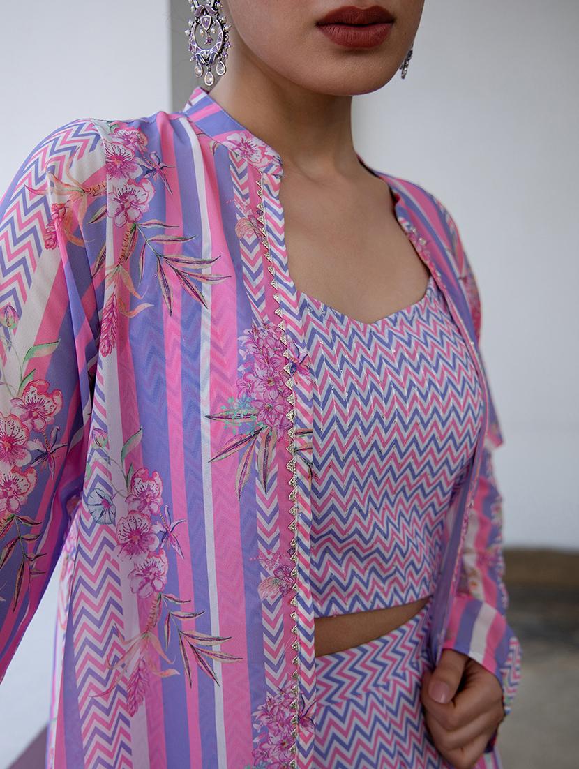 women multi color printed fusion set - 21514149 - Standard Image - 5