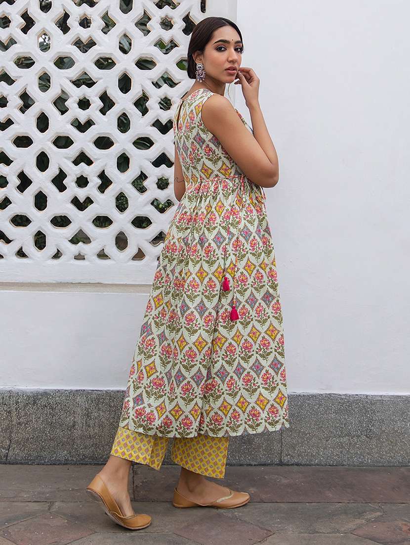 women floral kurta palazzo set  - 21514186 -  Standard Image - 3