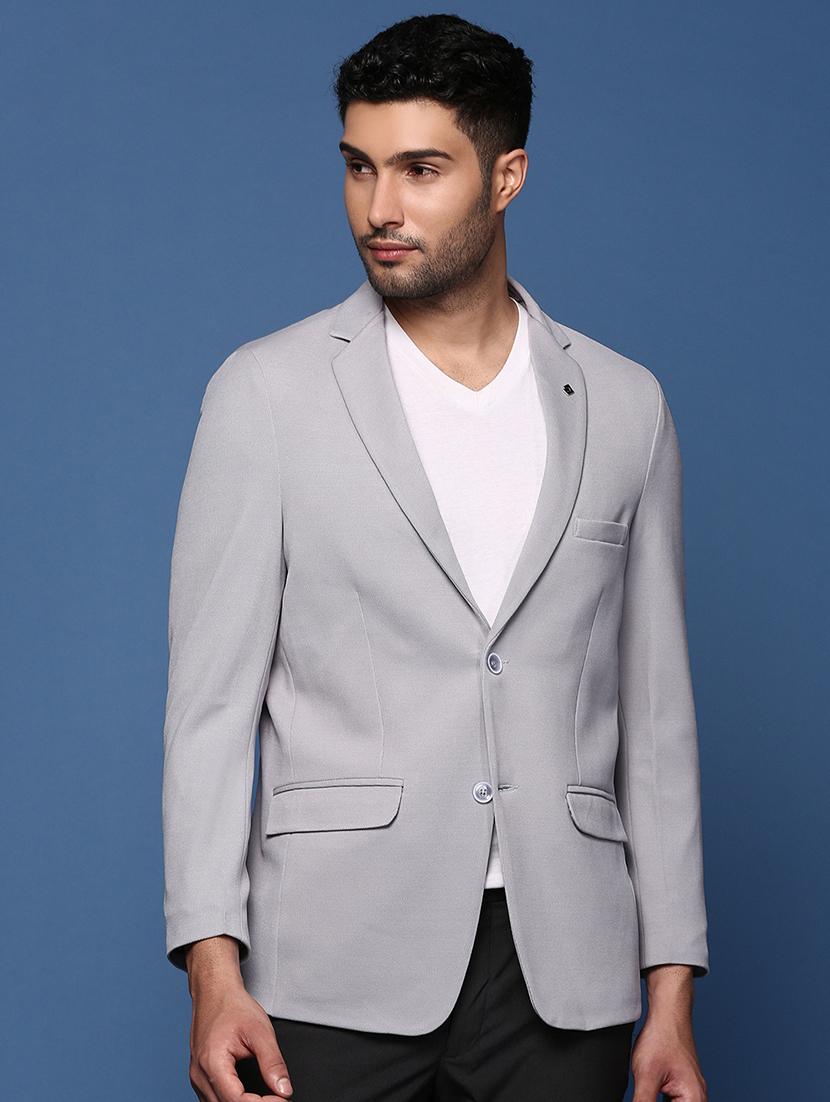 men long sleeve solid casual blazer - 21514406 - Zoom Image - 0