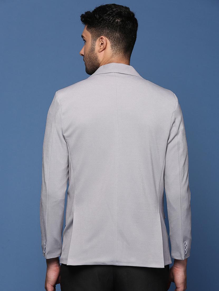 men long sleeve solid casual blazer - 21514406 - Standard Image - 3