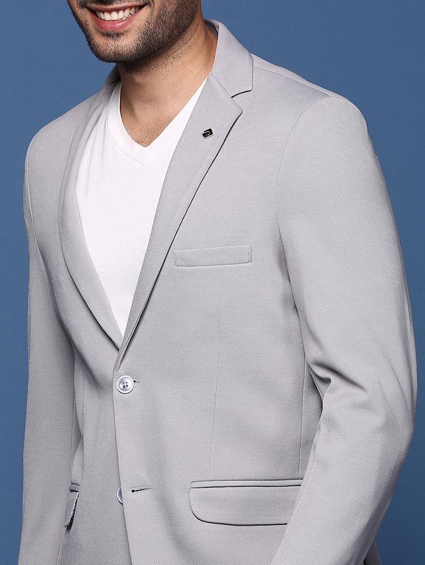 men long sleeve solid casual blazer - 21514406 - Standard Image - 5
