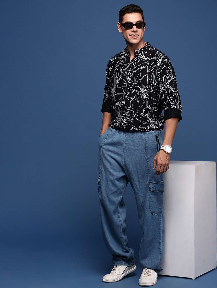 men black printed casual shirt - 21514419 -  Standard Image - 3