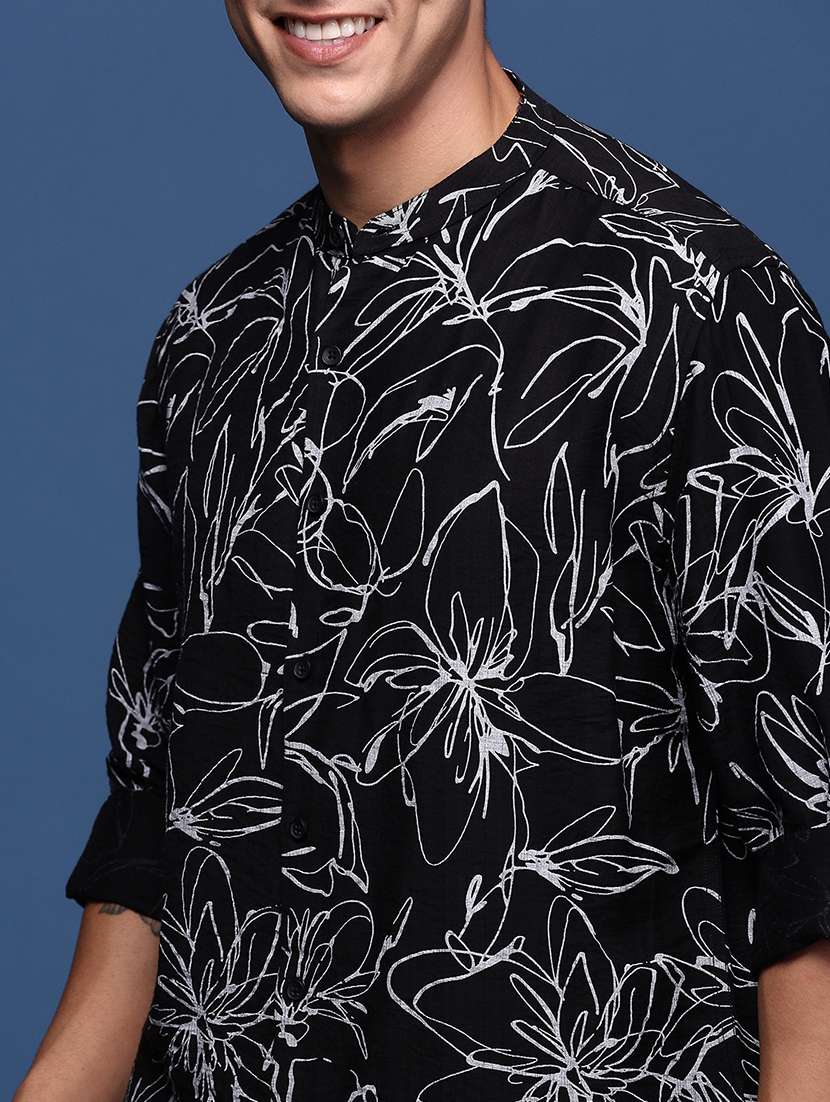 men black printed casual shirt - 21514419 -  Standard Image - 5
