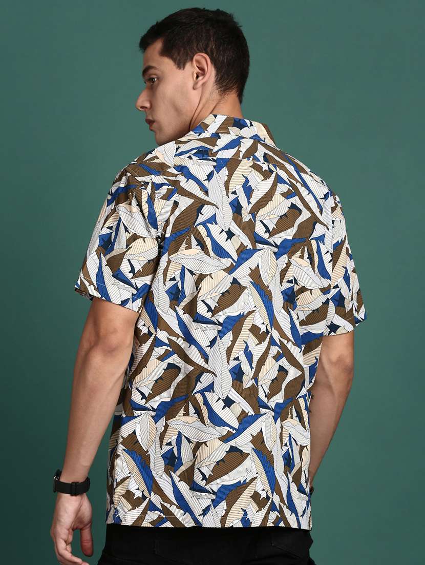 men multi colored cotton blend casual shirt - 21514422 -  Standard Image - 3