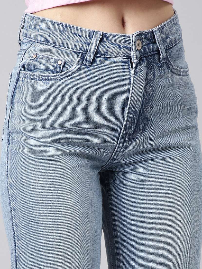 women light blue straight fit jeans - 21514468 -  Standard Image - 5