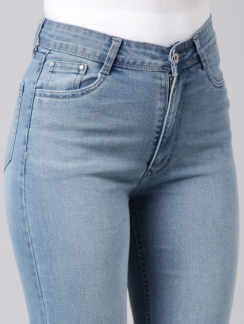 women light blue straight fit jeans - 21514469 -  Standard Image - 5