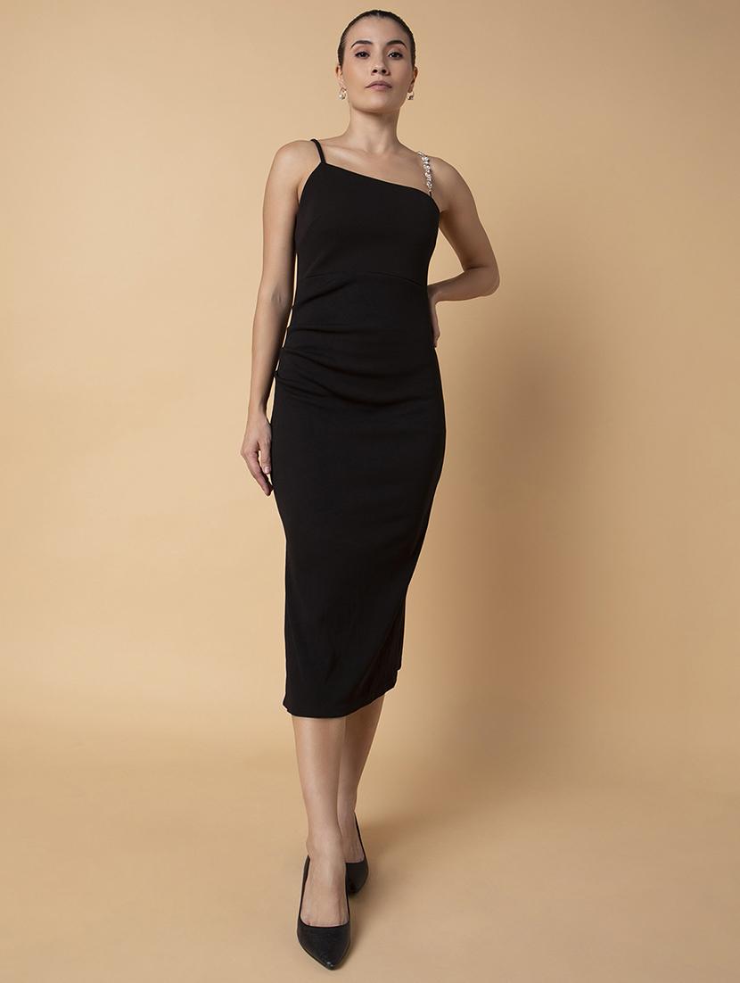 women black solid sheath dress - 21514527 -  Zoom Image - 0
