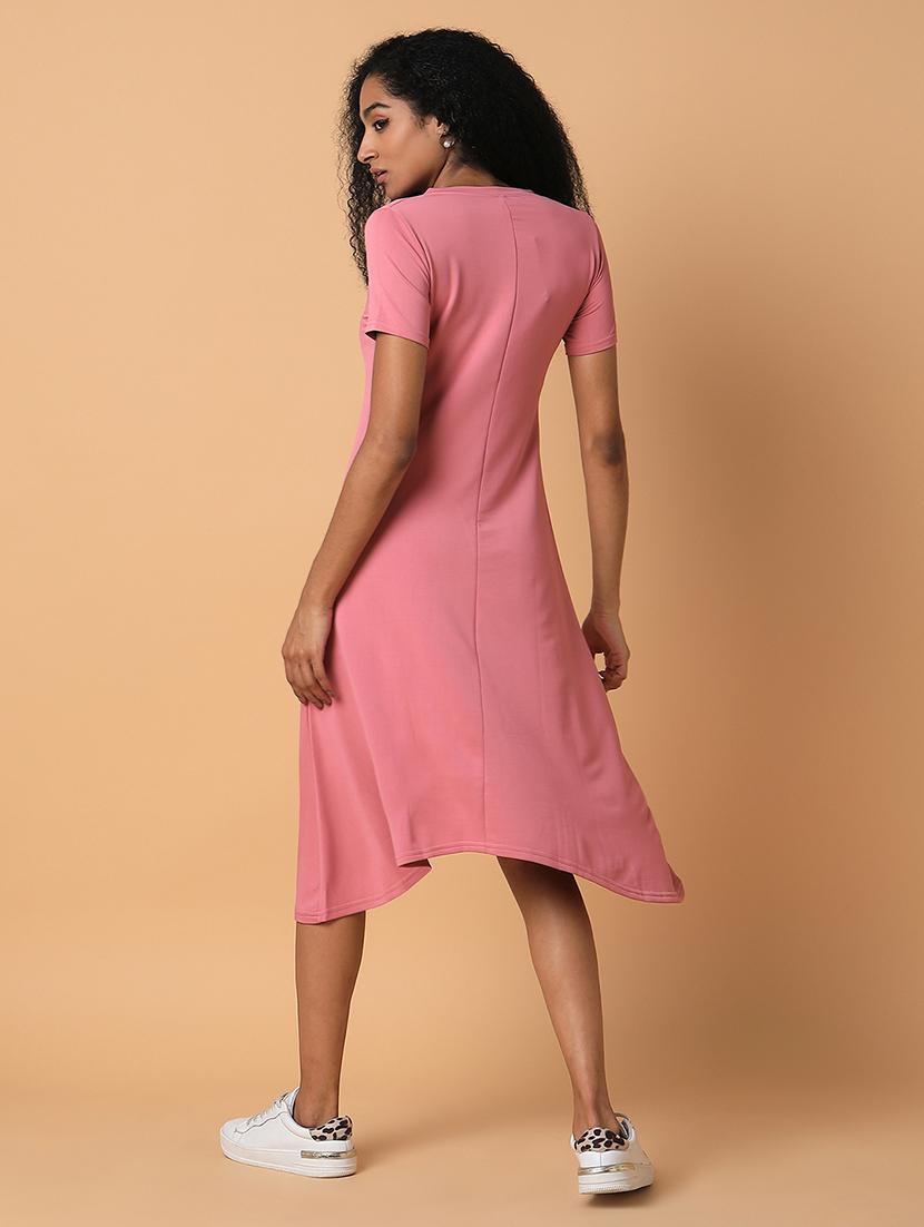 women pink solid a-line dress - 21514551 - Standard Image - 3
