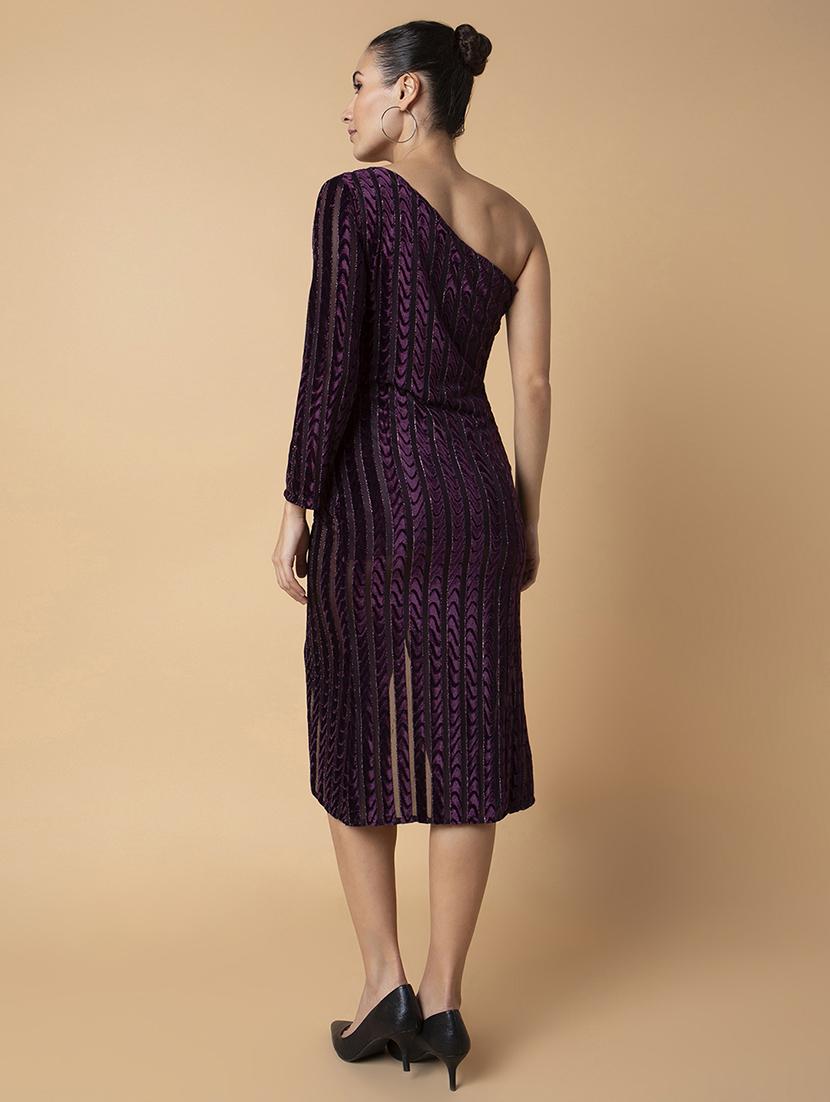 women purple self-designed bodycon dress - 21514555 - Standard Image - 3