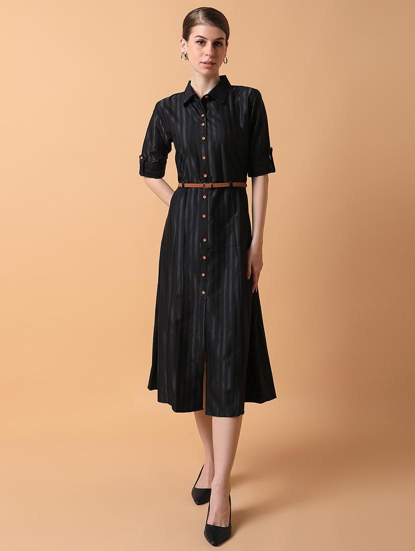 women striped collared shirt dress - 21514565 - Zoom Image - 0