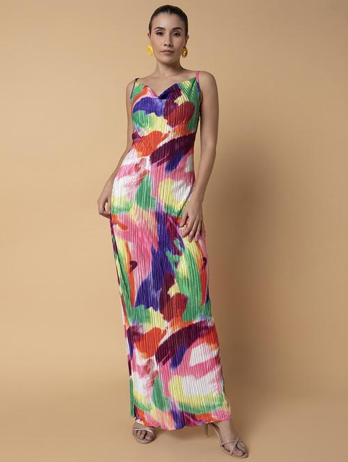 women printed cowl neck bodycon dress - 21514571 -  Standard Image - 0