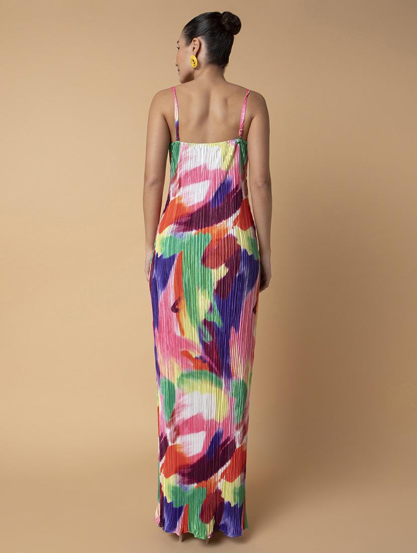 women printed cowl neck bodycon dress - 21514571 - Standard Image - 3