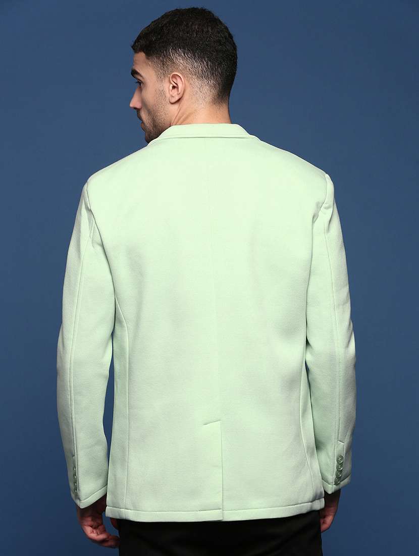 men solids single breasted casual blazer - 21514584 -  Standard Image - 3