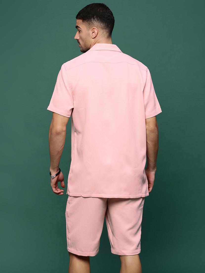 men pink solids co-ord sets - 21514638 - Standard Image - 3