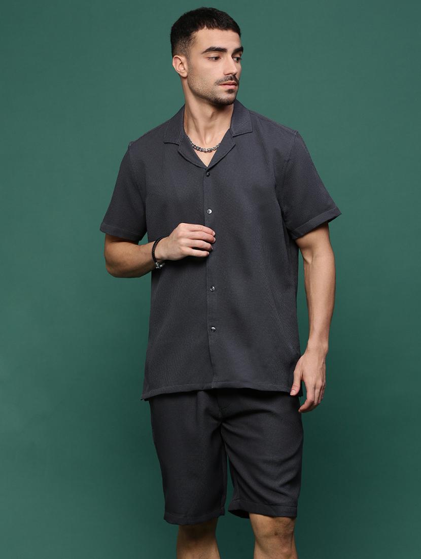 men black solids co-ord sets