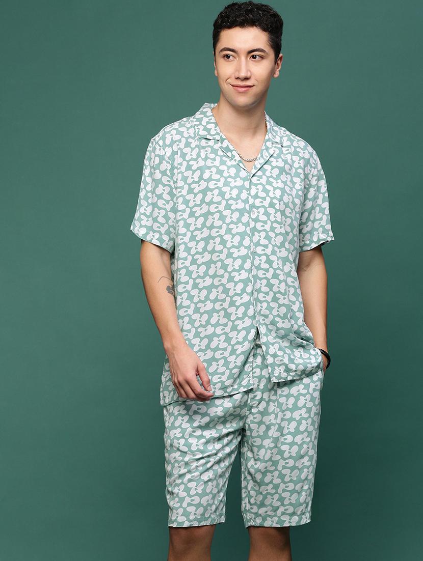 men green printed co-ord set - 21514649 -  Zoom Image - 0