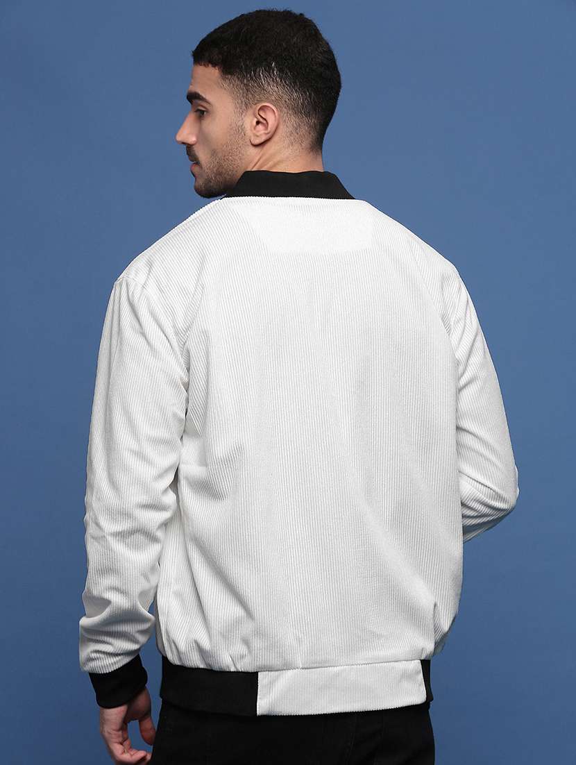 men long sleeve solid bomber jacket - 21514672 -  Standard Image - 3