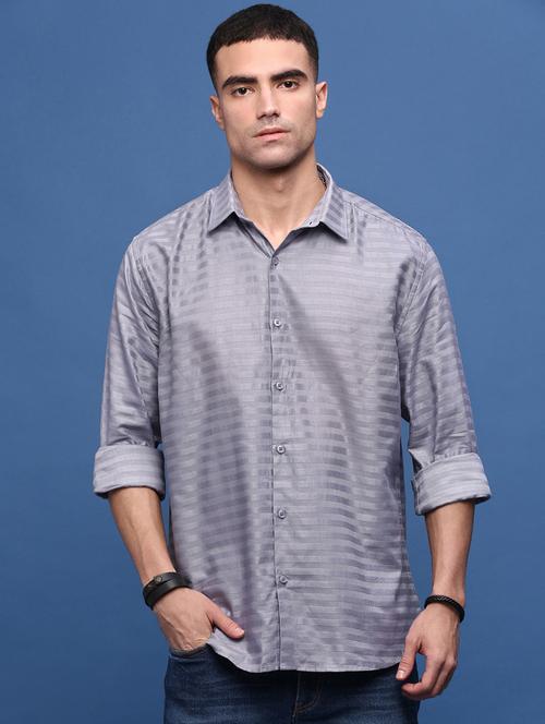 men collared stripes casual shirt - 21514696 - Standard Image - 0