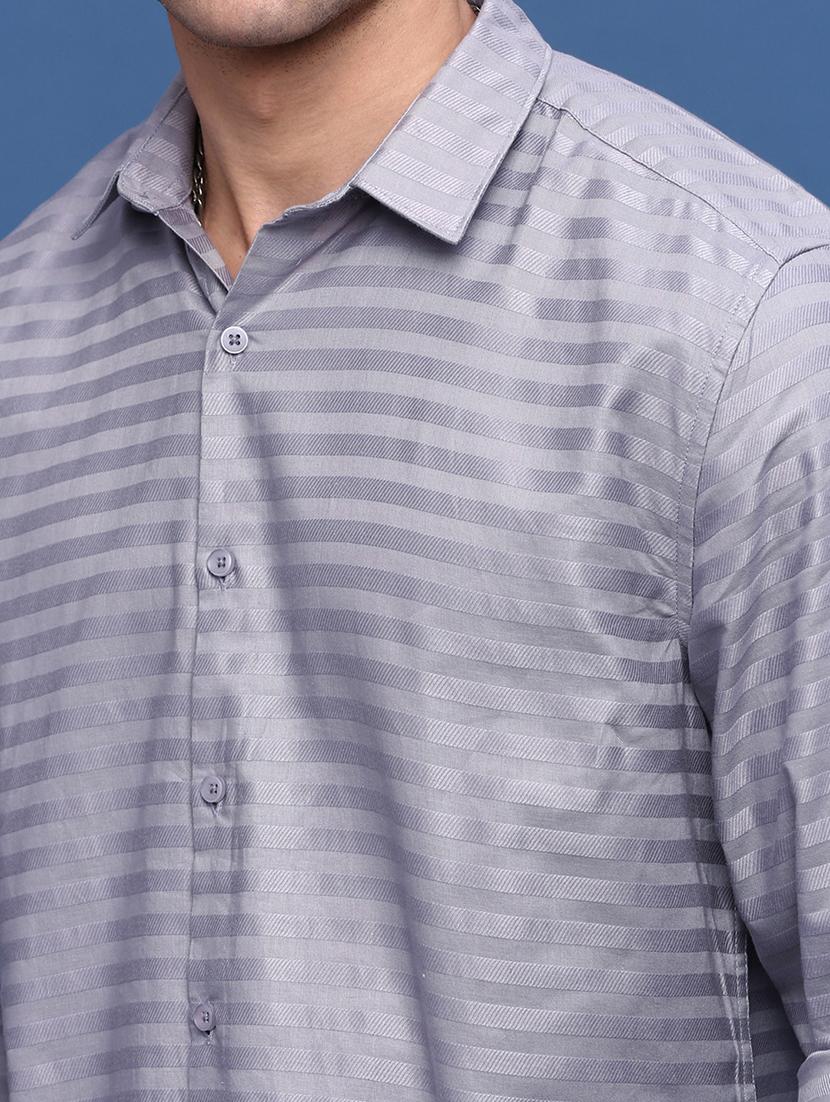 men collared stripes casual shirt - 21514696 - Standard Image - 5