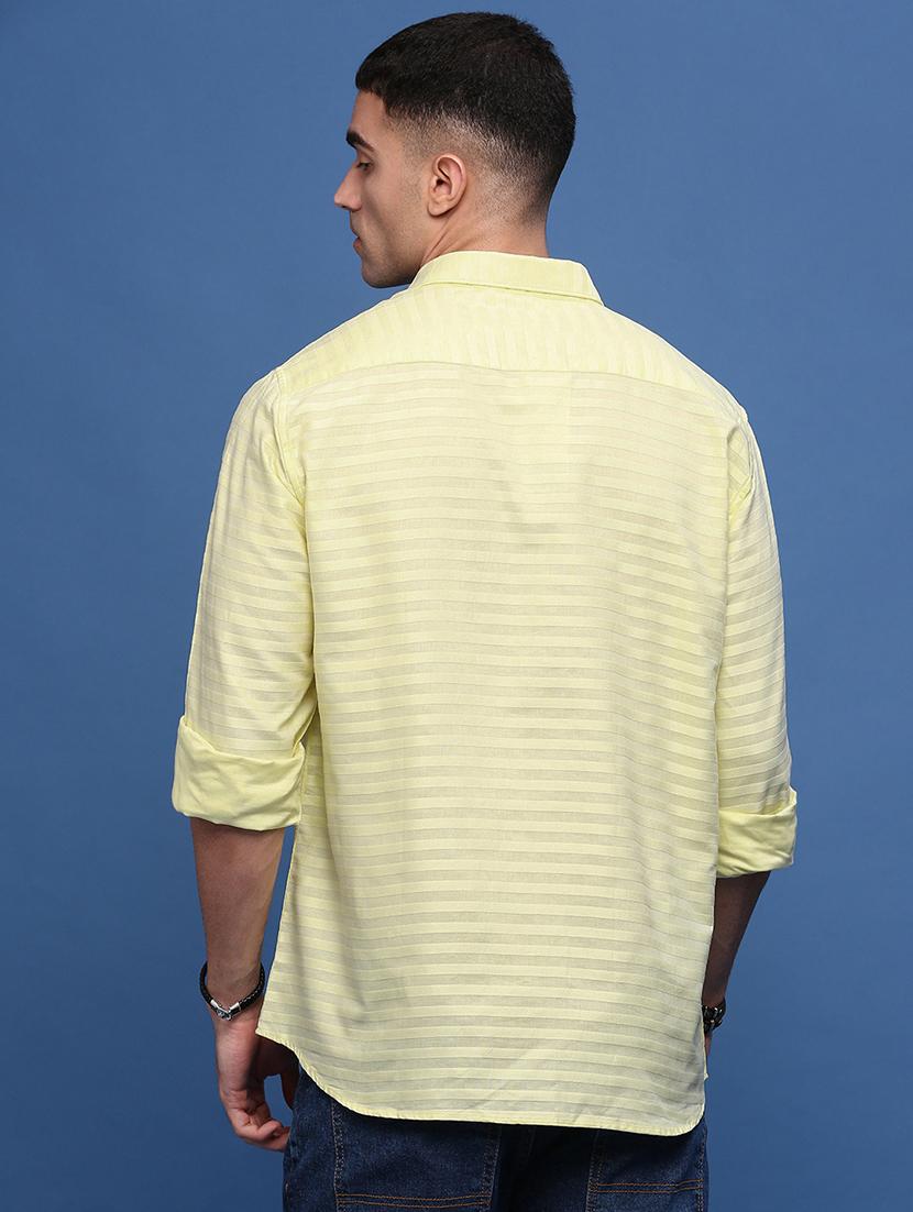 men collared stripes casual shirt - 21514702 - Standard Image - 3