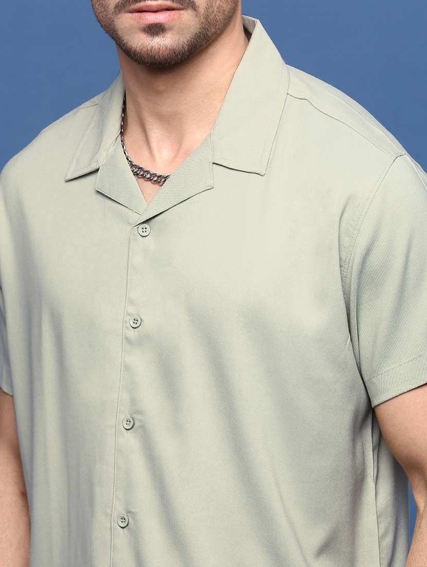 men collared solid casual shirt - 21514705 -  Standard Image - 5