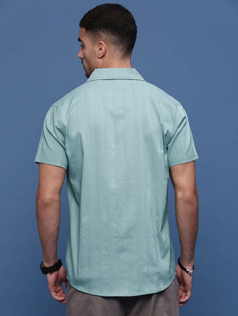 men collared solid casual shirt - 21514713 -  Standard Image - 3