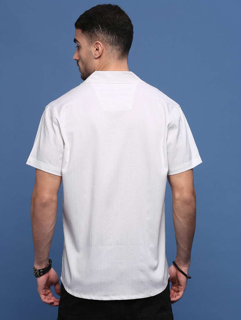 men collared solid casual shirt - 21514714 -  Standard Image - 3