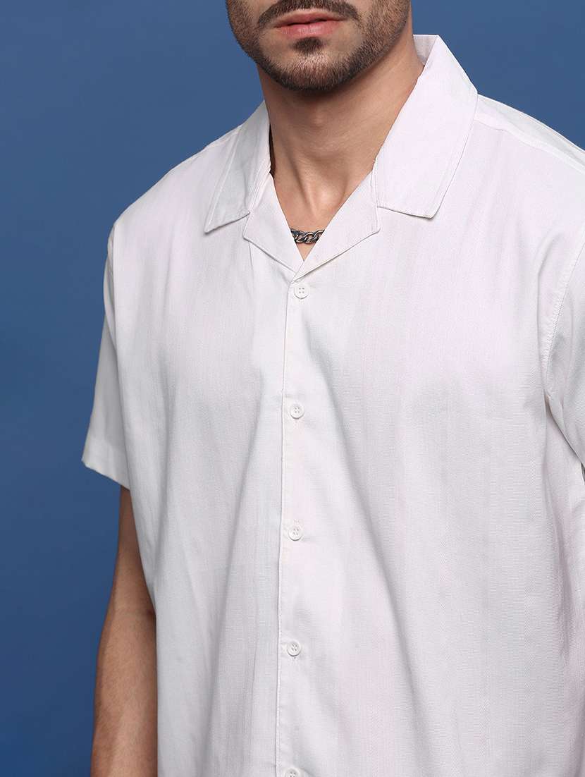 men collared solid casual shirt - 21514714 -  Standard Image - 5