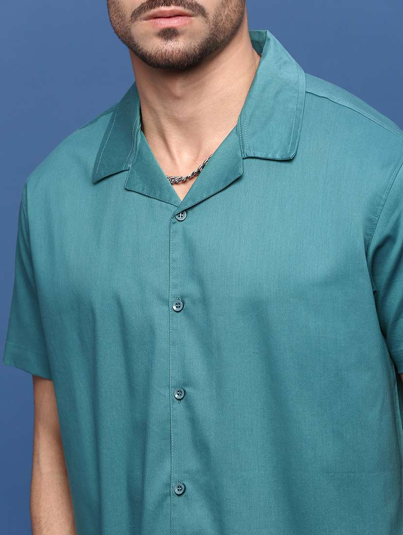 men collared solid casual shirt - 21514725 -  Standard Image - 5