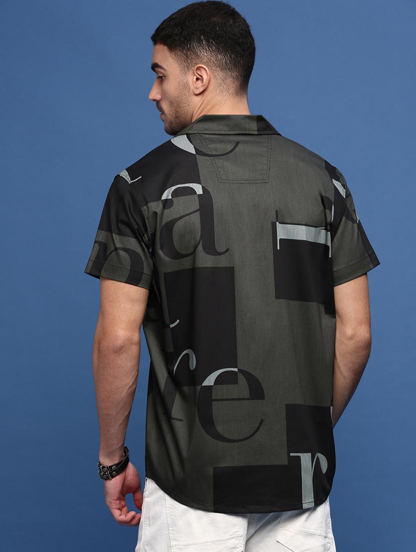 men typography short sleeves casual shirts - 21514741 - Standard Image - 3
