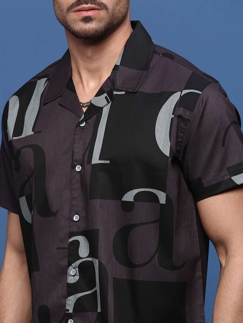 men purple cotton blend casual shirt - 21514742 -  Standard Image - 5