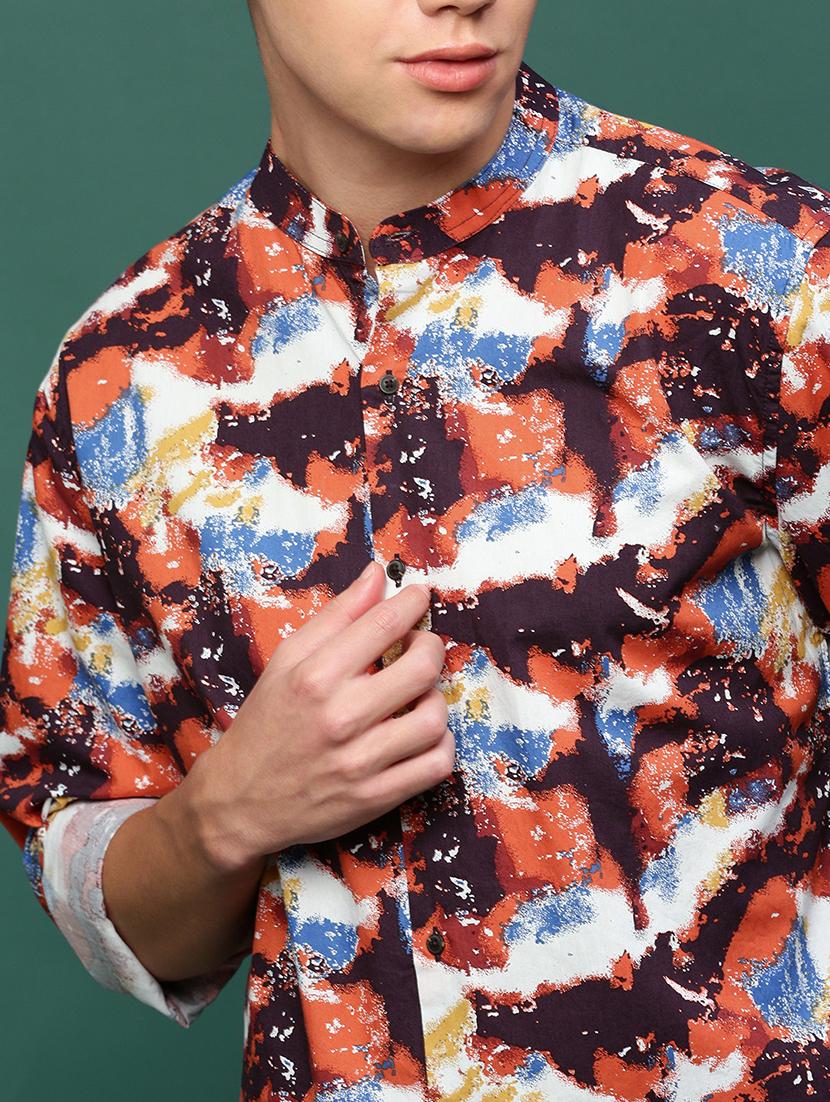 men printed long sleeves casual shirts - 21514750 - Standard Image - 5