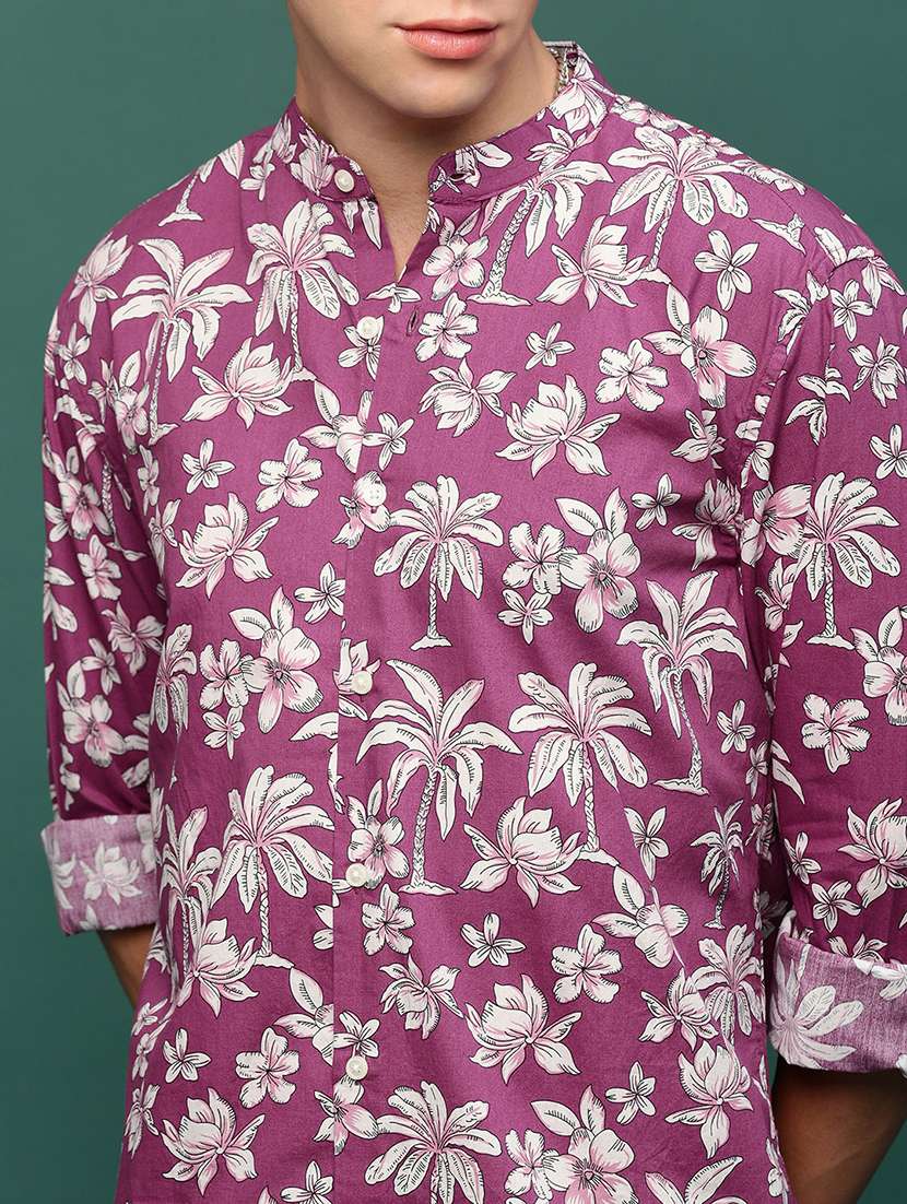 men long sleeve printed casual shirt - 21514751 -  Standard Image - 5