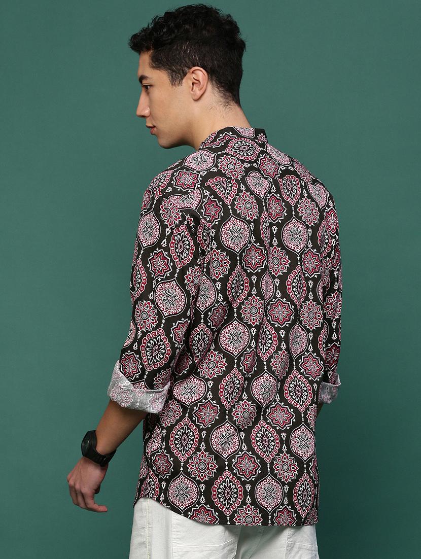 men long sleeve printed casual shirt - 21514753 - Standard Image - 3