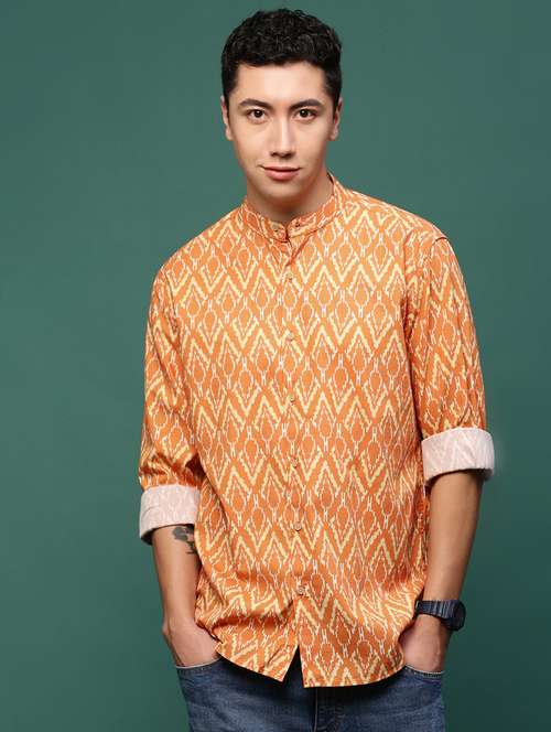 men long sleeve printed casual shirt - 21514757 -  Standard Image - 0