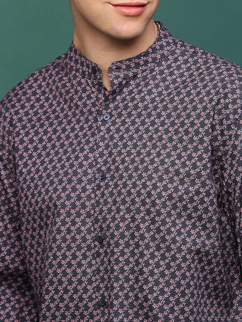 men long sleeve printed casual shirt - 21514759 -  Standard Image - 5