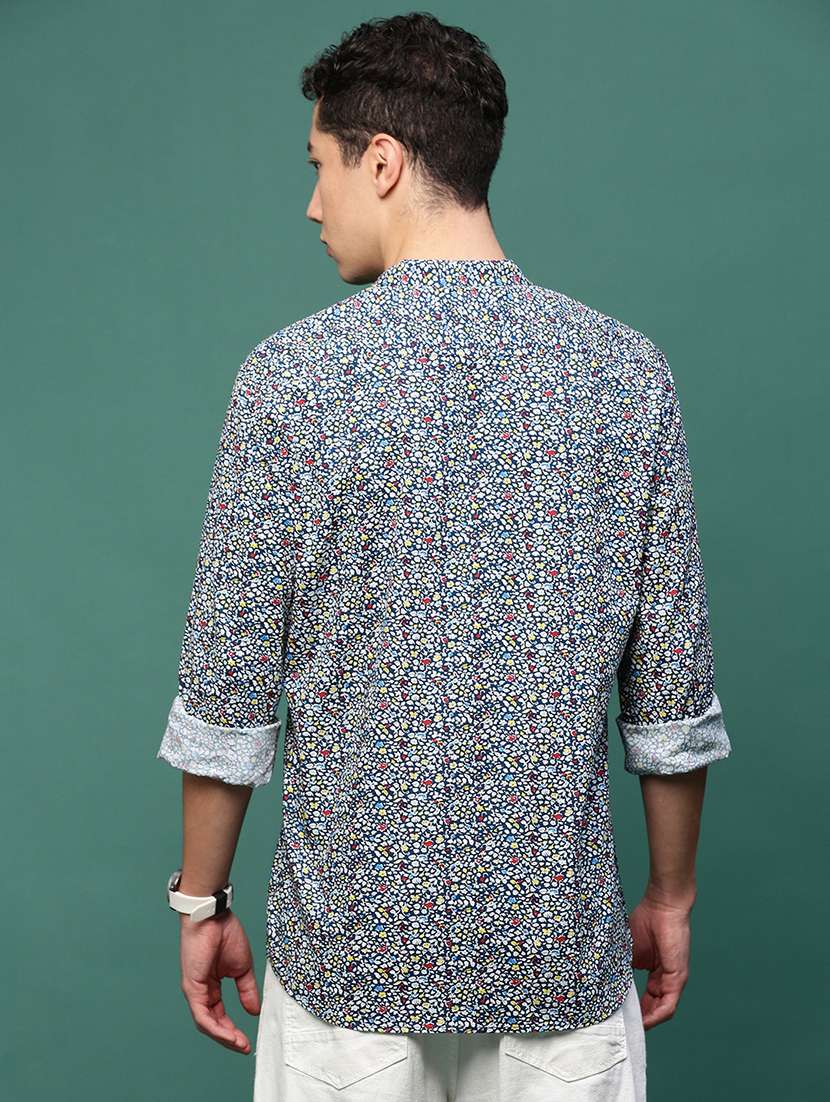 men long sleeve printed casual shirt - 21514763 -  Standard Image - 3