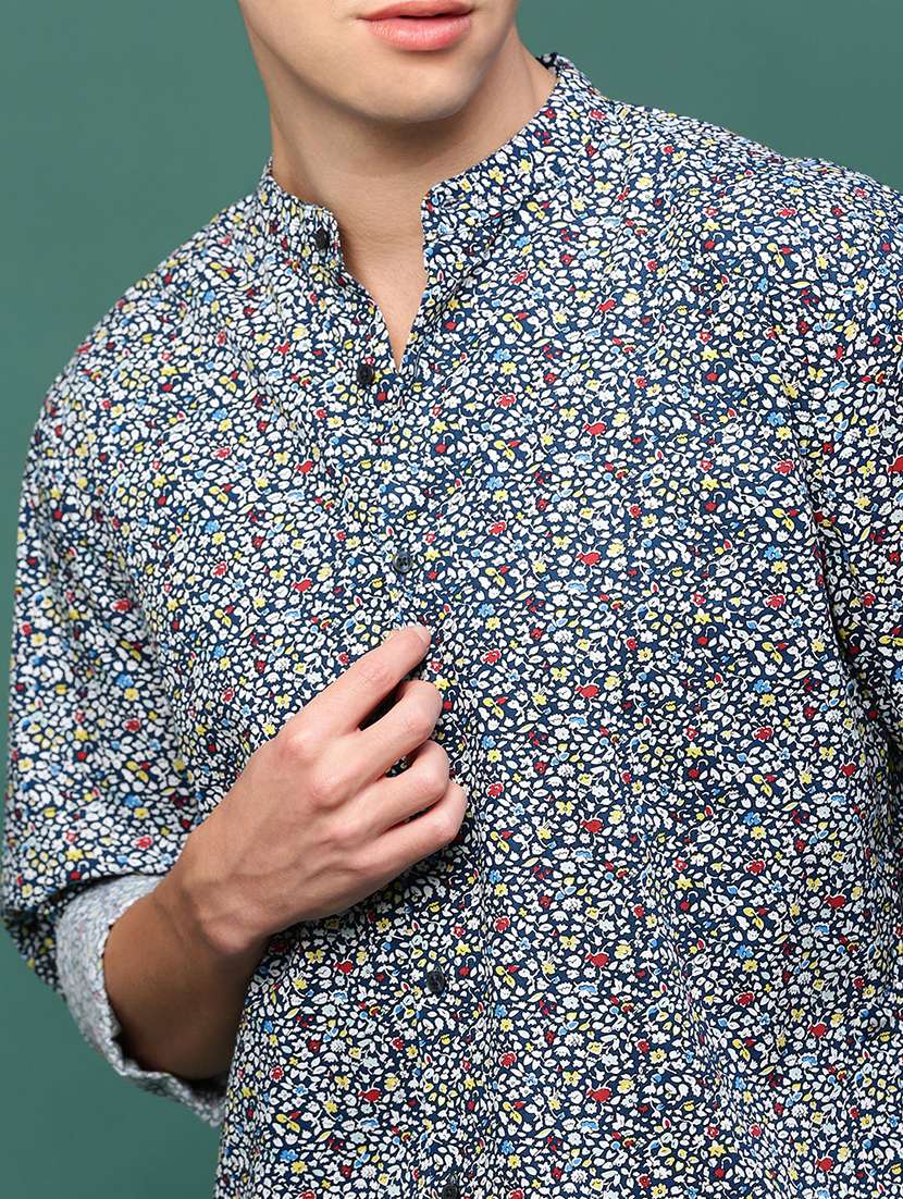 men long sleeve printed casual shirt - 21514763 -  Standard Image - 5