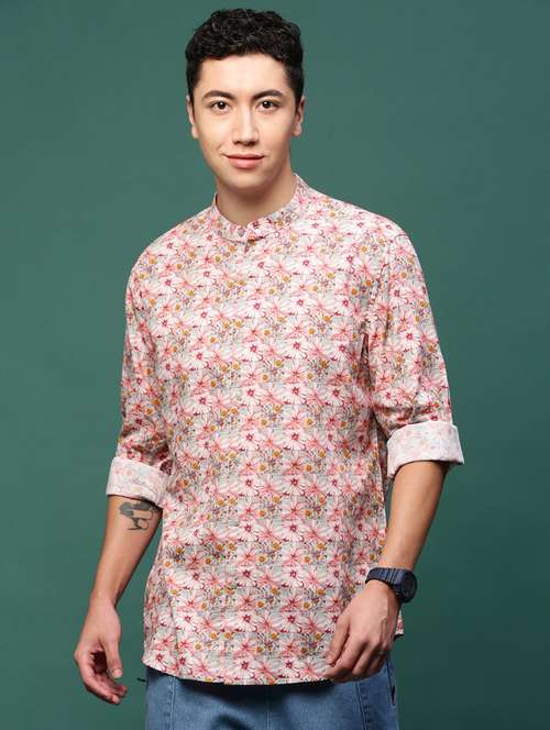 men florals long sleeves casual shirts - 21514768 -  Standard Image - 0