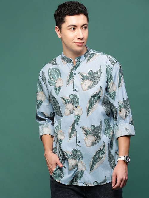 men long sleeve printed casual shirt - 21514770 -  Standard Image - 0