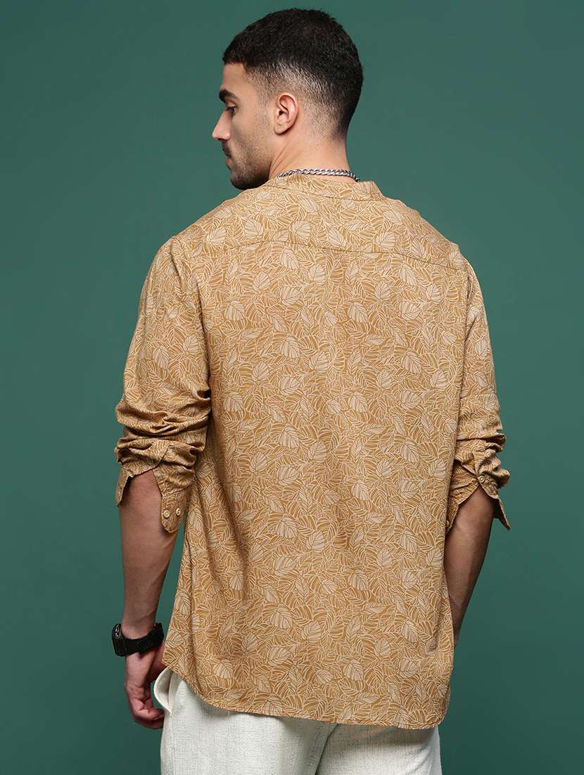 men printed long sleeves casual shirts - 21514772 -  Standard Image - 3