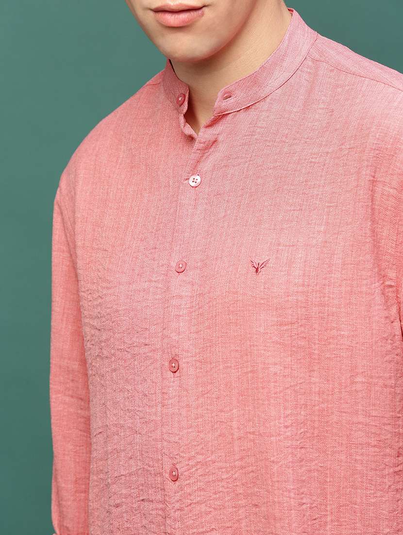 men long sleeve solid casual shirt - 21514781 -  Standard Image - 5