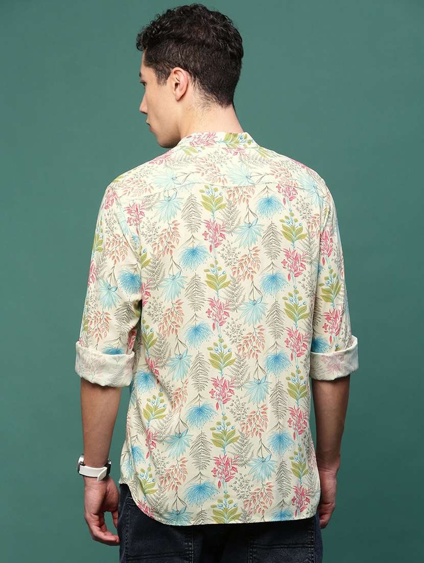 men long sleeve printed casual shirt - 21514789 -  Standard Image - 3