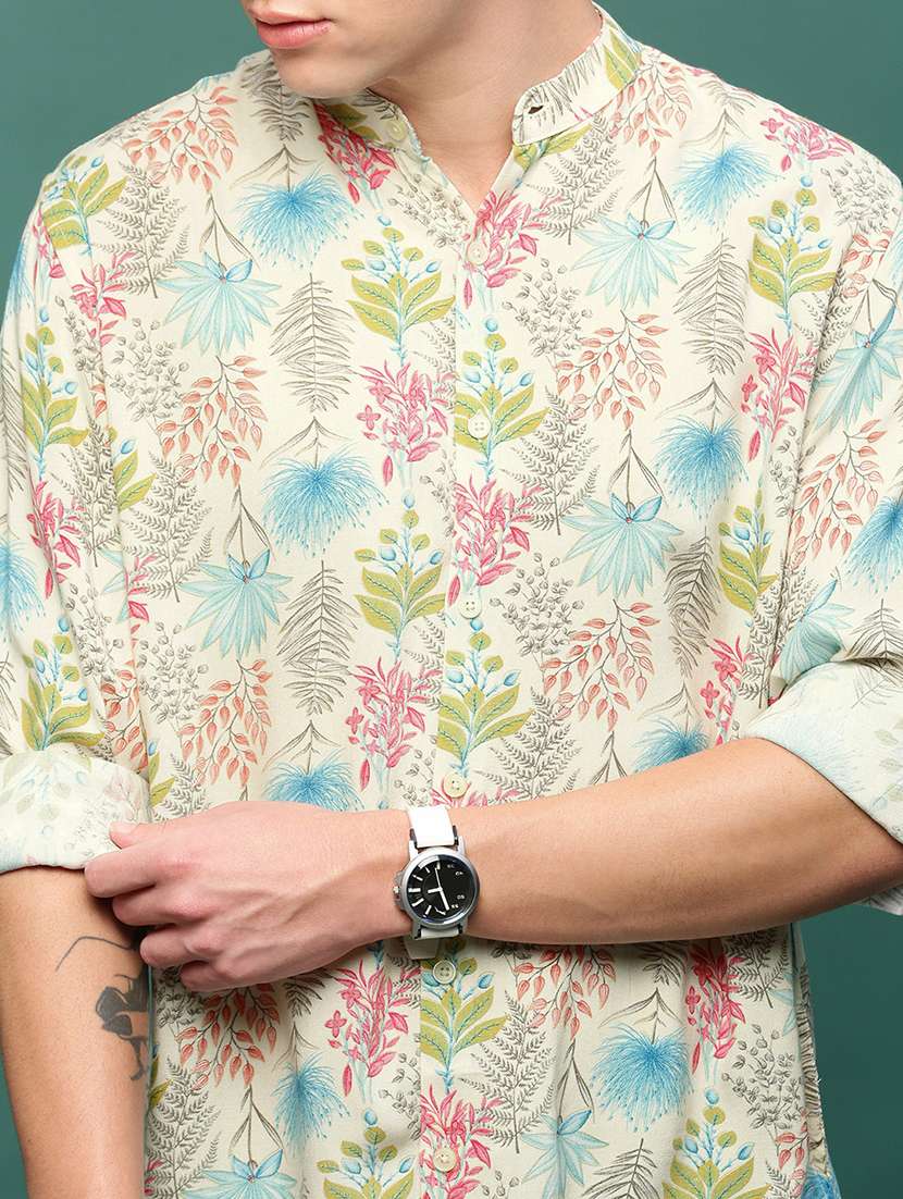 men long sleeve printed casual shirt - 21514789 -  Standard Image - 5