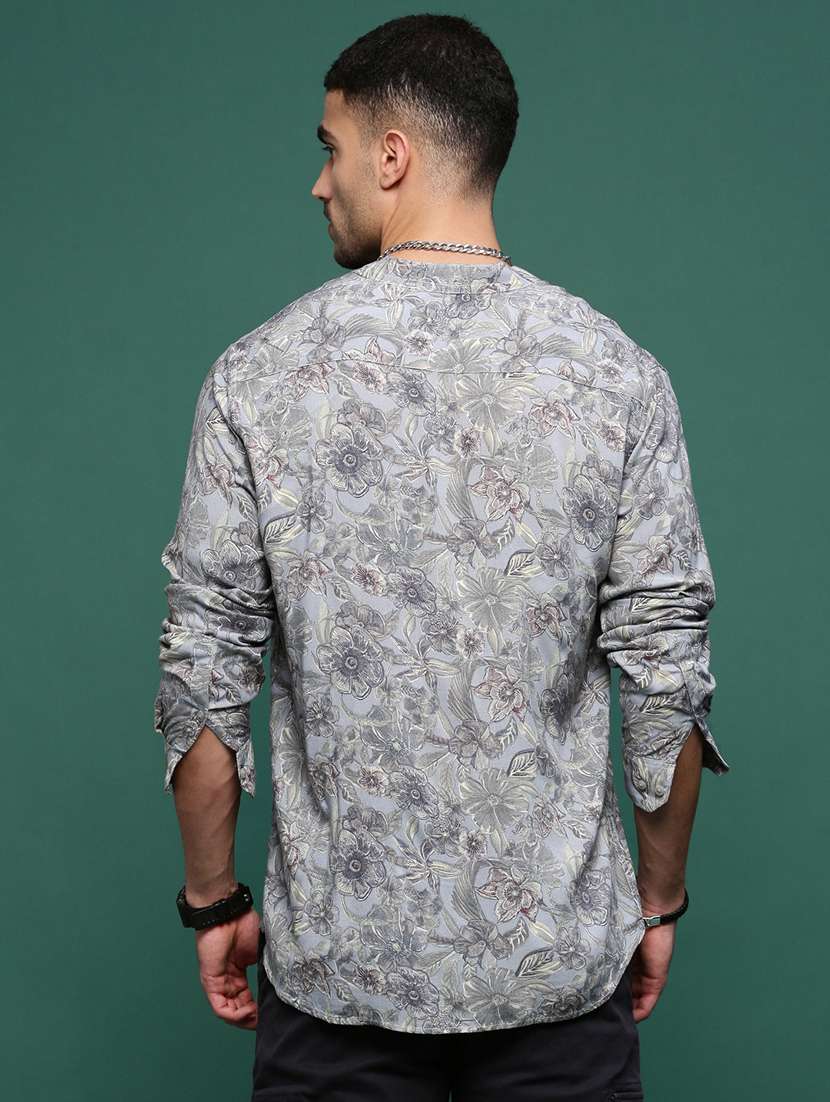 men long sleeve printed casual shirt - 21514790 -  Standard Image - 3