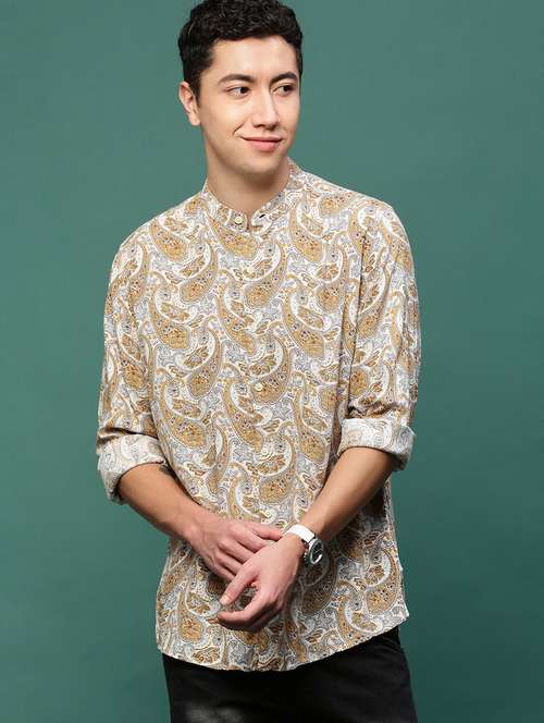 men long sleeve printed casual shirt - 21514794 -  Standard Image - 0