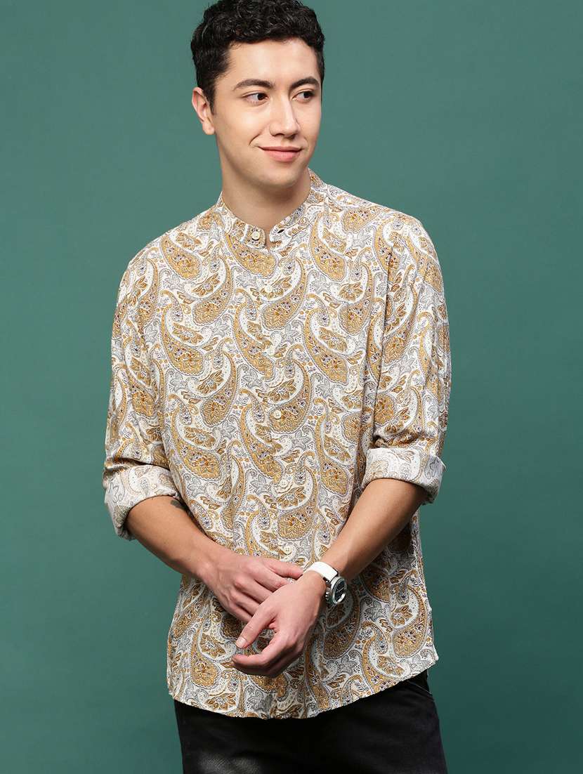 men long sleeve printed casual shirt - 21514794 -  Zoom Image - 0