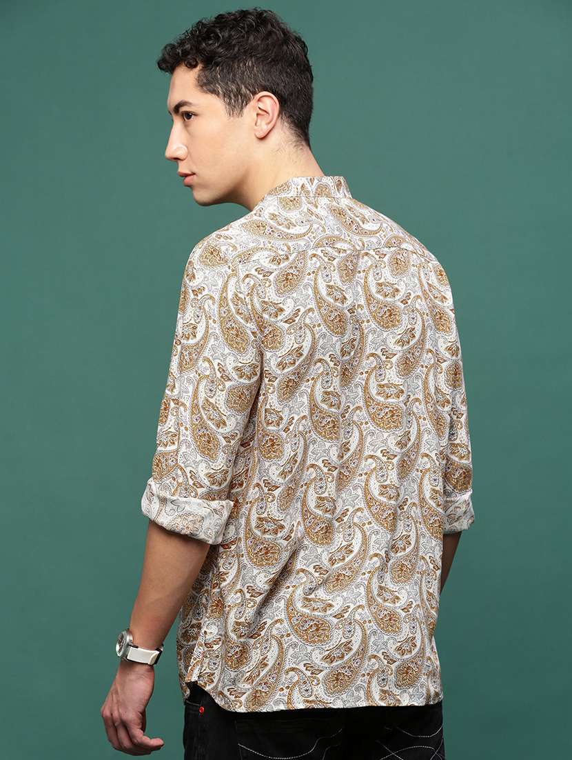 men long sleeve printed casual shirt - 21514794 -  Standard Image - 3
