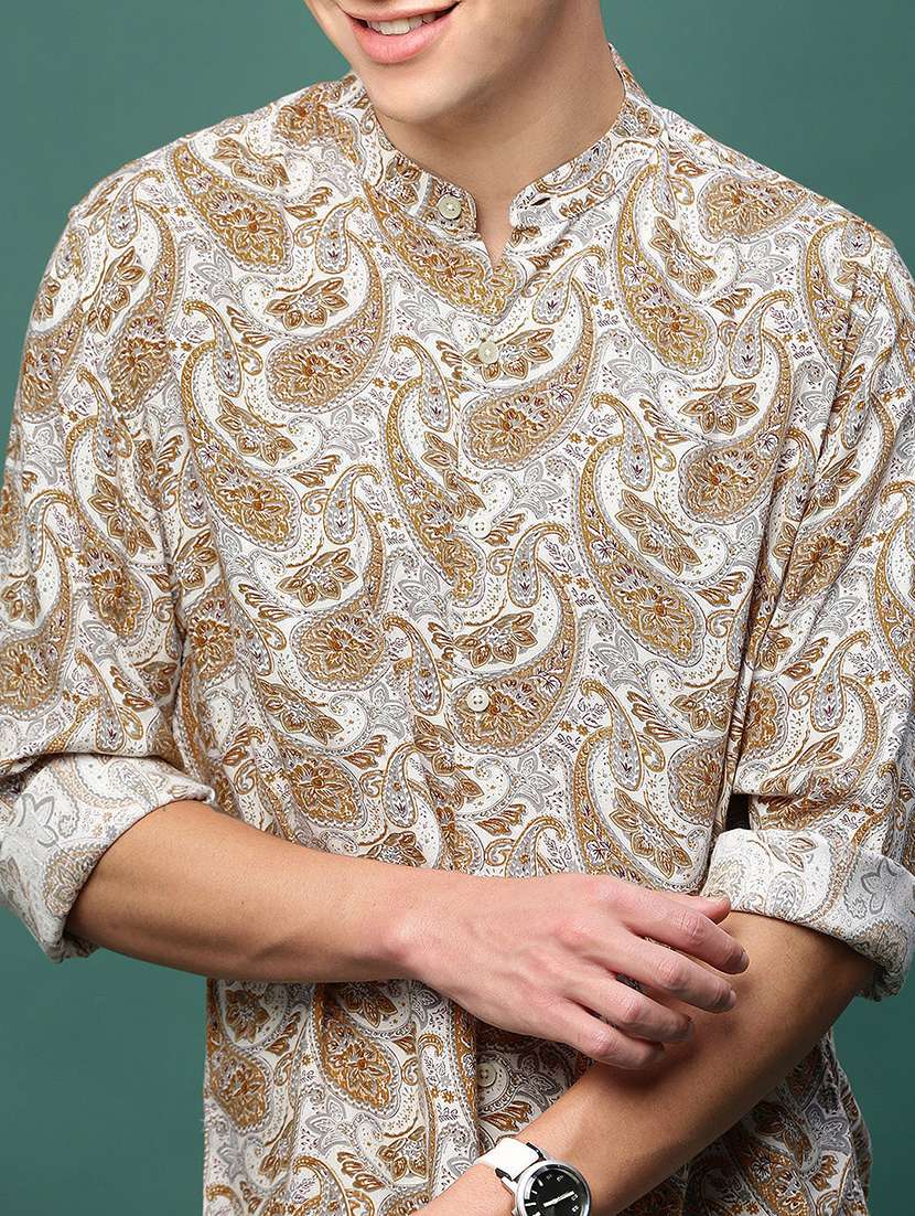 men long sleeve printed casual shirt - 21514794 -  Standard Image - 5