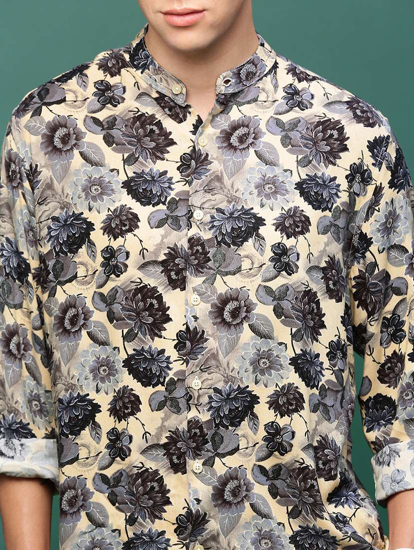 men long sleeve printed casual shirt - 21514798 -  Standard Image - 5
